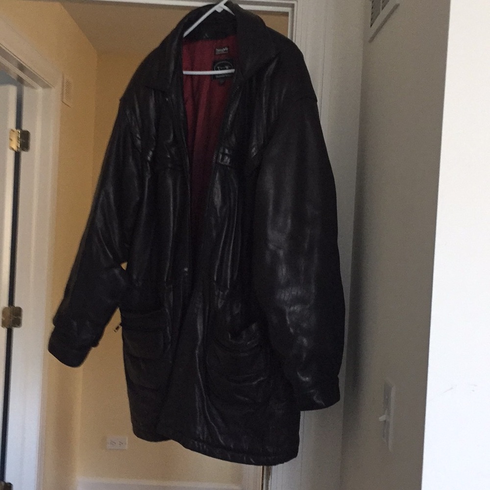 Leather coat